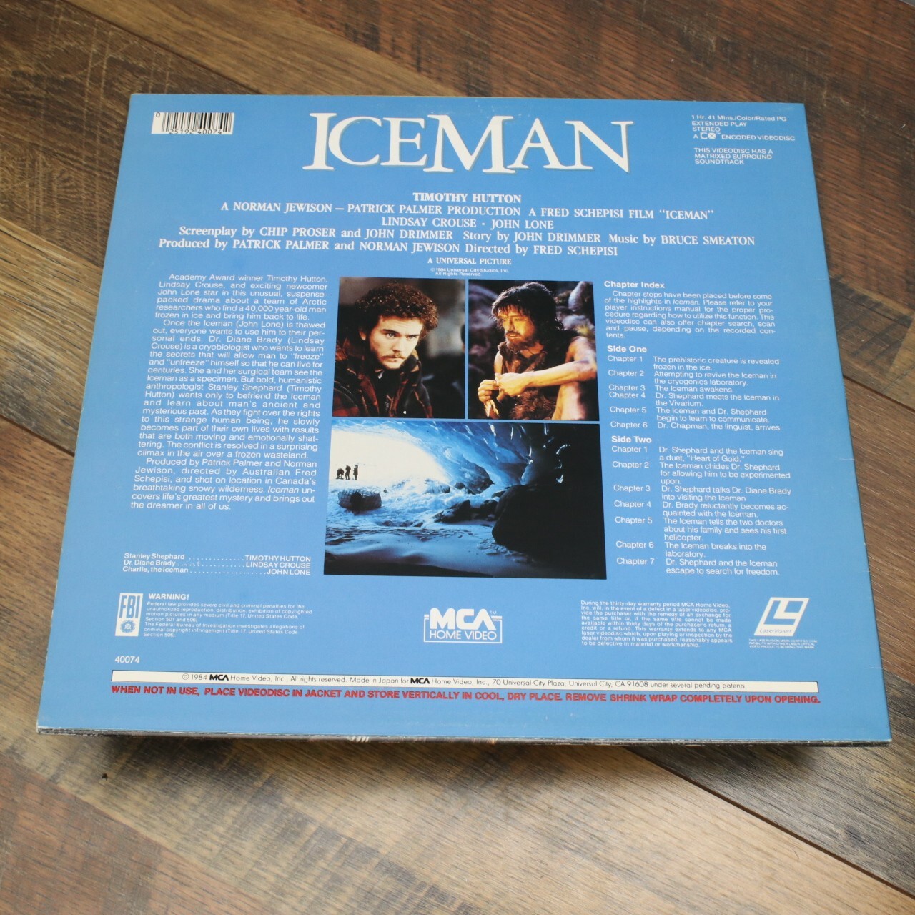 Laserdisc U * Iceman * Timothy Hutton Lindsay Crouse John Lone
