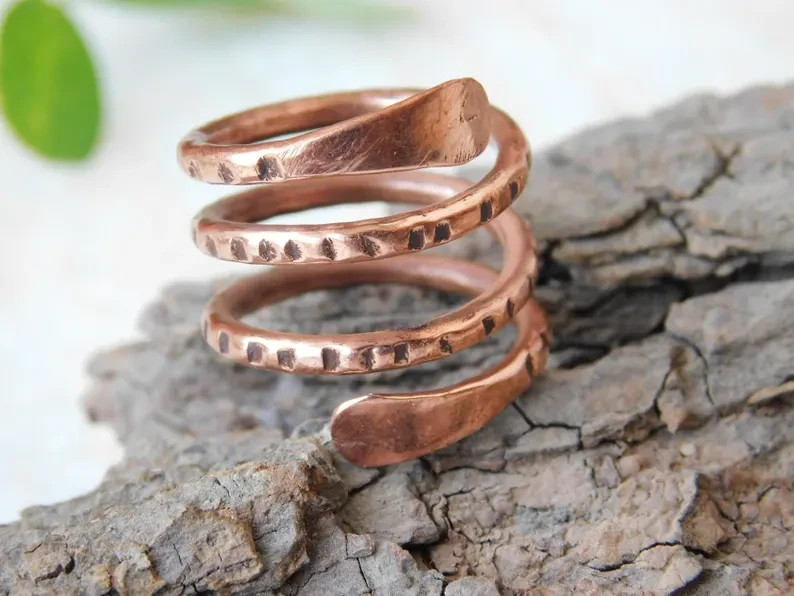 Solid Pure Copper Minimalist Healing Ring, Handmade, Unisex