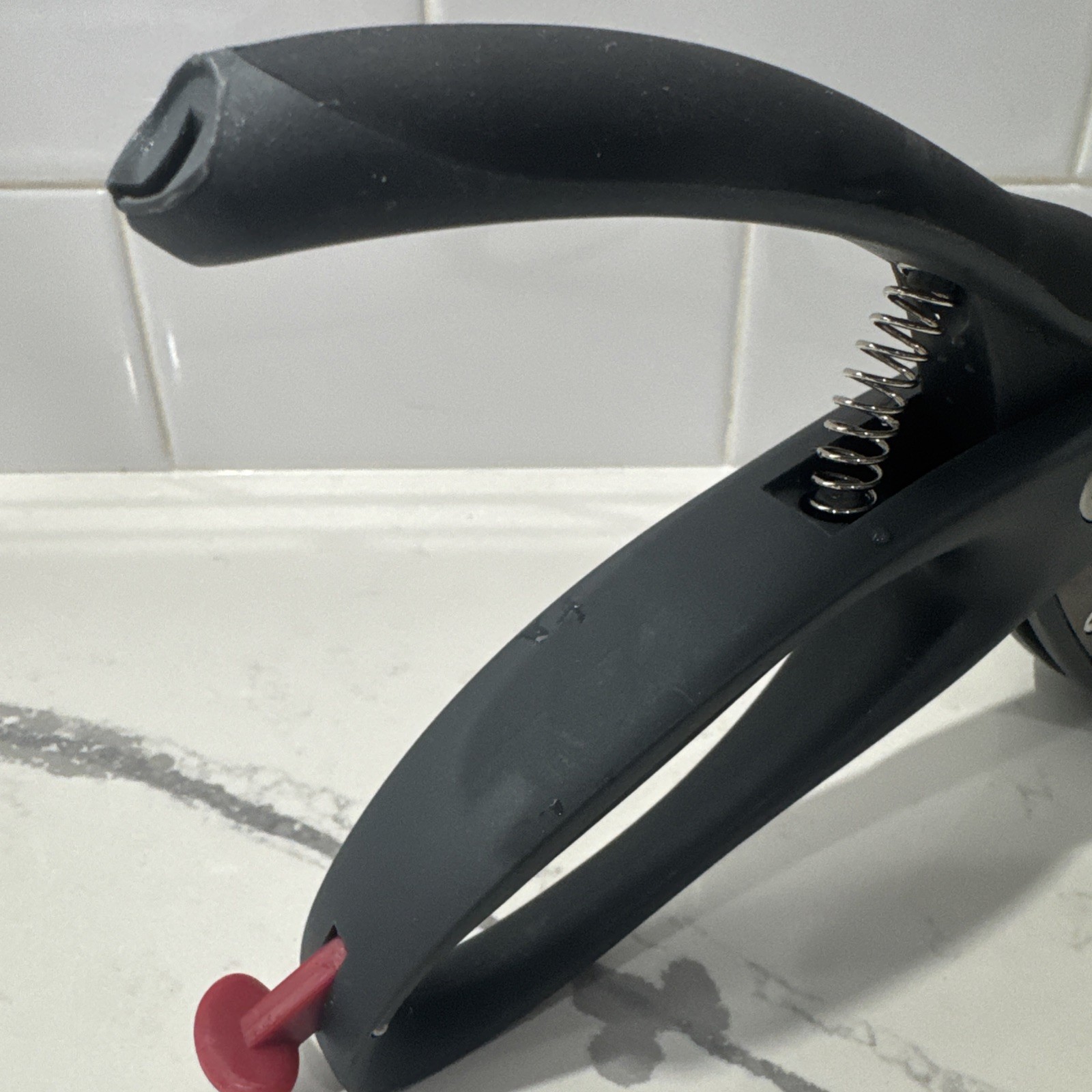 Pampered Chef Salad Chopper Double Bladed Cutting Scissors Shears Grey Kitchen