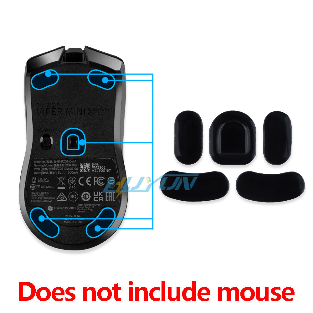 2 Sets Mouse Feet Skates for Razer Viper Mini SE Rounded Curved Edges