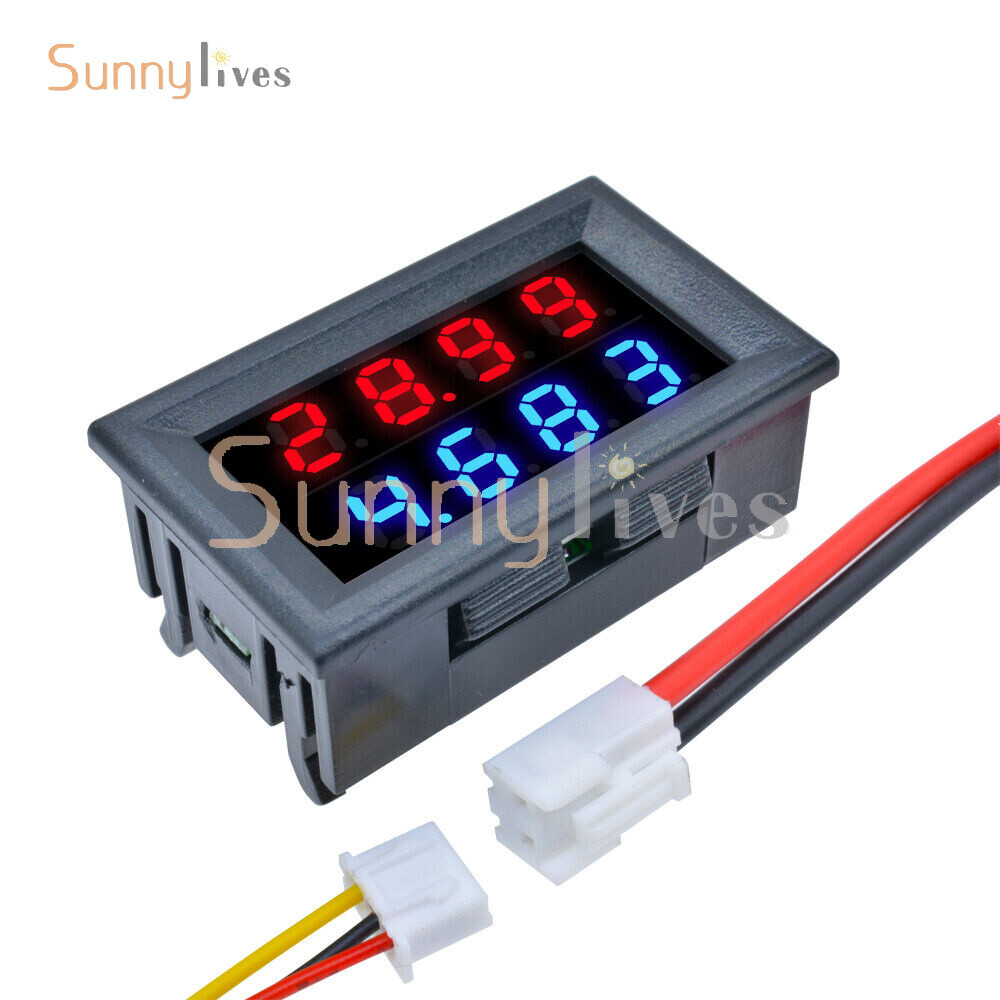 0-100V 0-200V/10A/50A/100A 4-digit Current Voltage Meter 5 Wire Voltmeter New