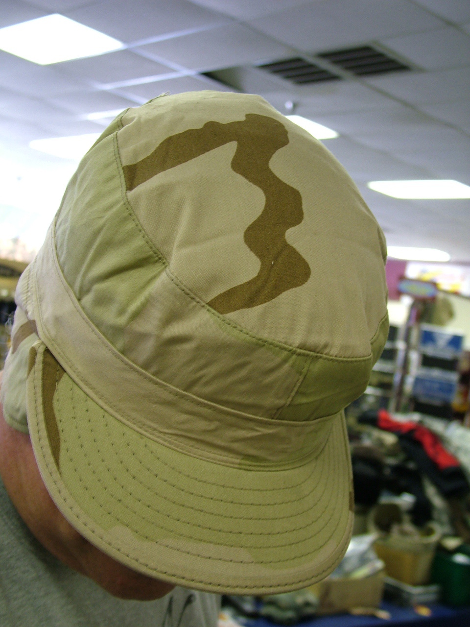 US ARMY PATROL CAP 3 COLOR DESERT CAMO COLD WEATHER WINTER BDU DCU  7 1/4