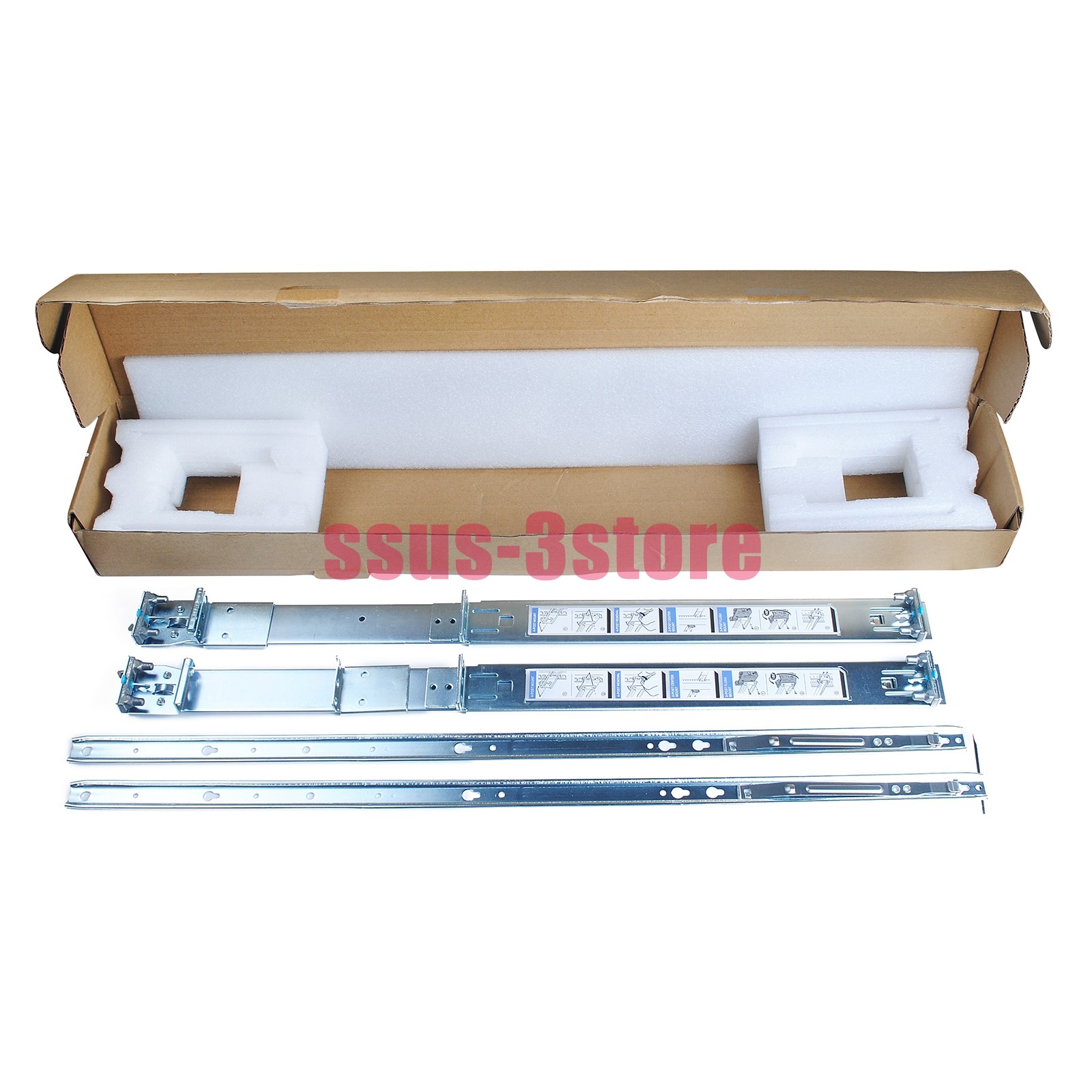 1U Static Ready Rails Kit 053D7M For Dell R410 R420 R630 R440 R640 R740 R6415
