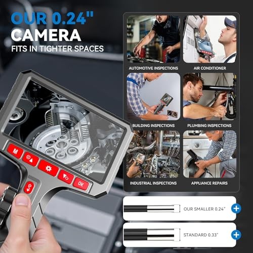 2-Way Articulating Borescope Camera with Screen
