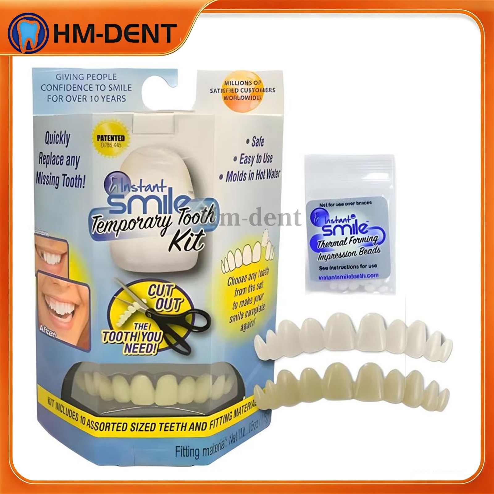 Dental Care Smile Snap on False Teeth Set Veneers Comfort Tooth Repair Filling