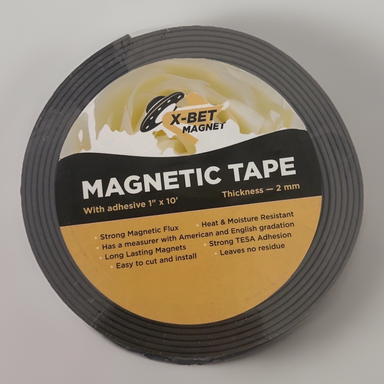 X-BET Magnet Magnetic Tape 1”x 10’ w/ Adhesive Strong & Flexible NEW DIY