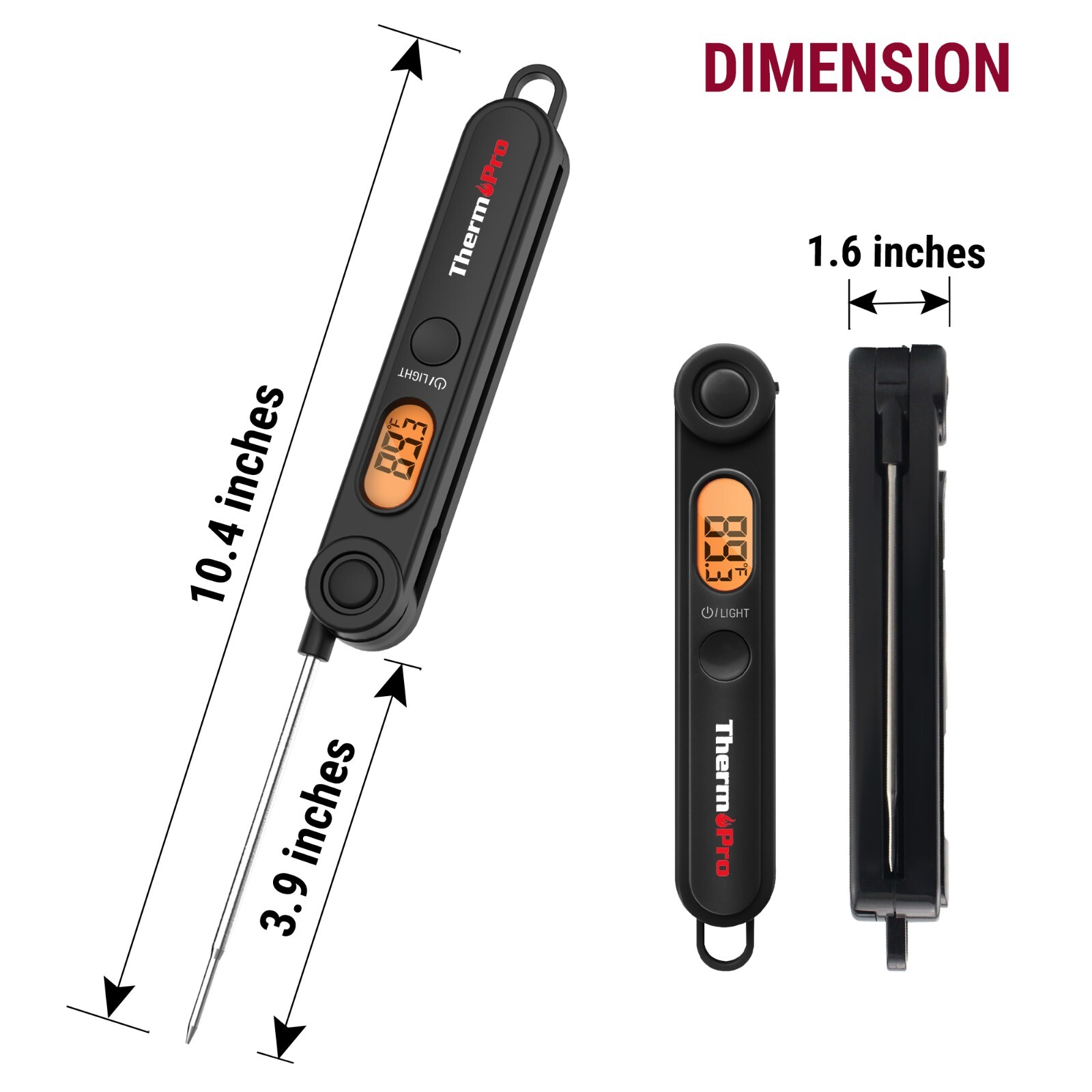 ThermoPro TP03BW Instant Read Digital LCD Magnet Meat Thermometer For BBQ Smoker