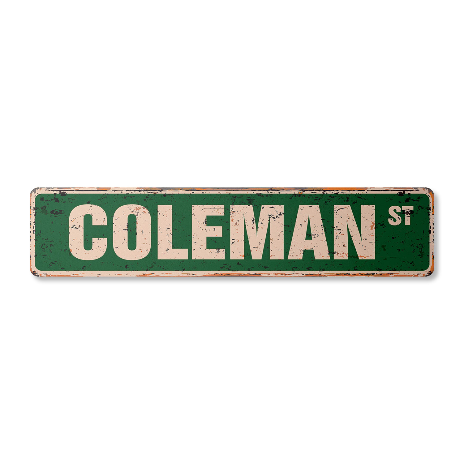 COLEMAN Vintage Street Sign Childrens Name Room| Indoor/Outdoor