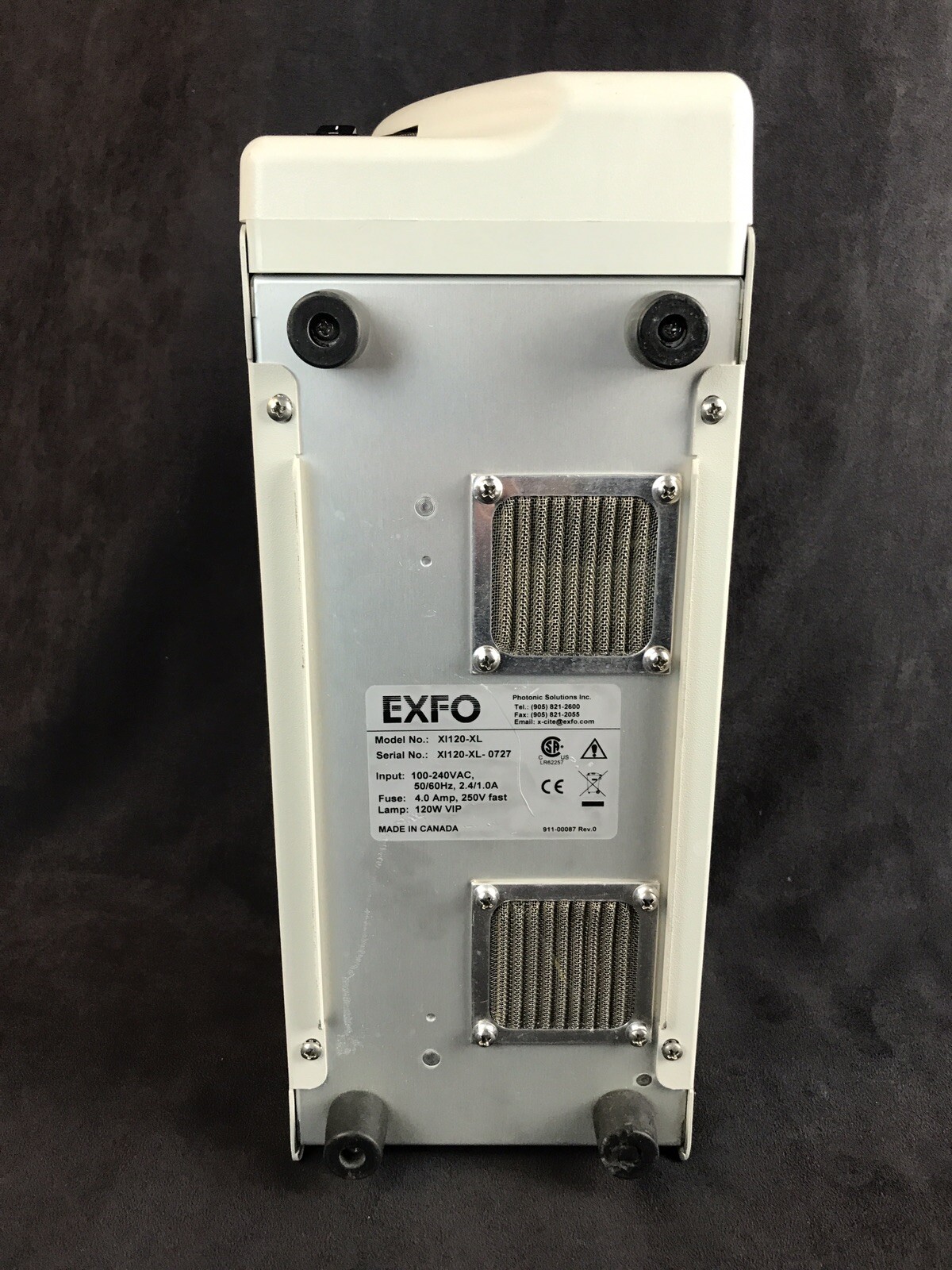 EXFO Series 120 X-CITE Fluorescent Illumination Microscope Light Source XI120-XL