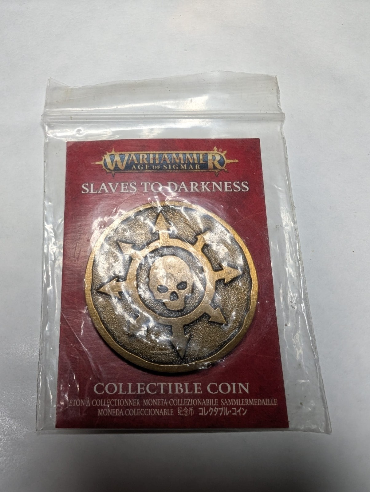 Slaves to Darkness Collectable Coin - Warhammer AOS WFB Games Workshop Coin