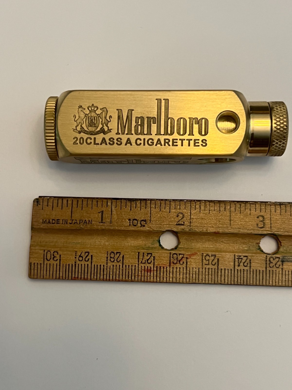 Heavy-duty Marlboro Trench Shaped Brass Lighter (Ships from USA)