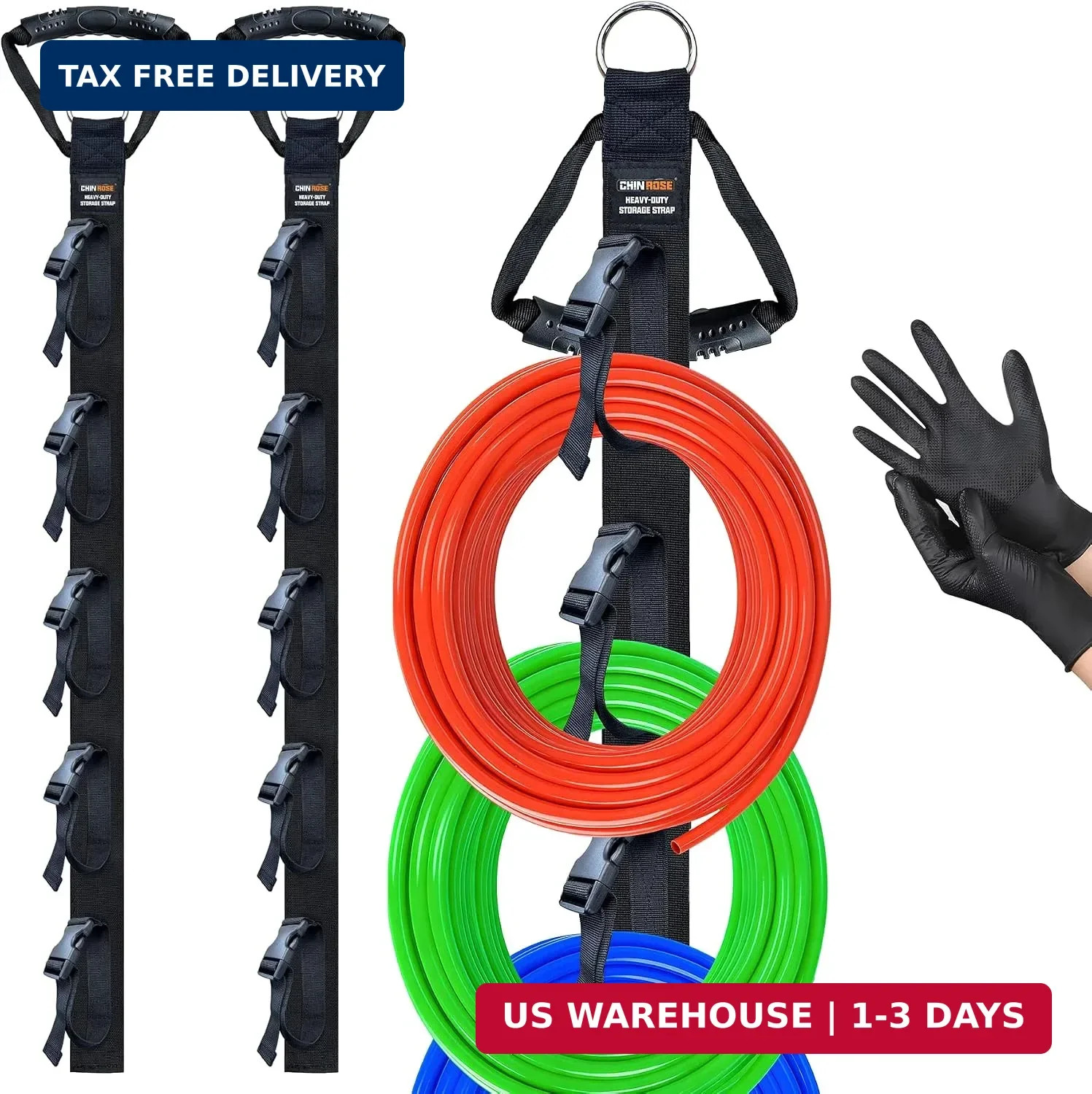 Extension Cord Organizer 2 Pack, Cord Storage Organizer with 5 Slots | Garage Ga