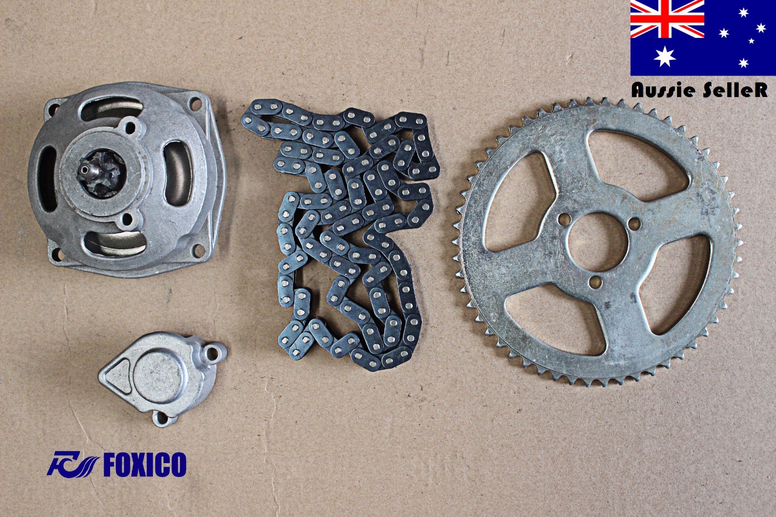 6T CLUTCH BELL HOUSING + REAR SPROCKET + CHAIN 47 49CC DIRT POCKET ATV QUAD BIKE