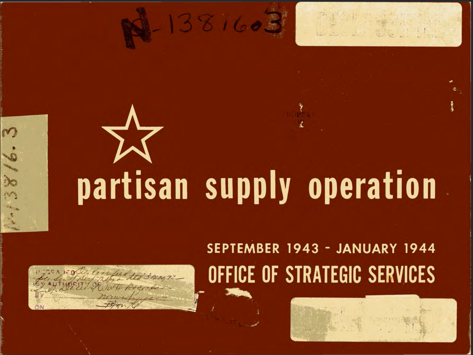 30 Page OSS & Tito Yugoslavia Italy Partisan Supply Operations 1943-4 Book on CD