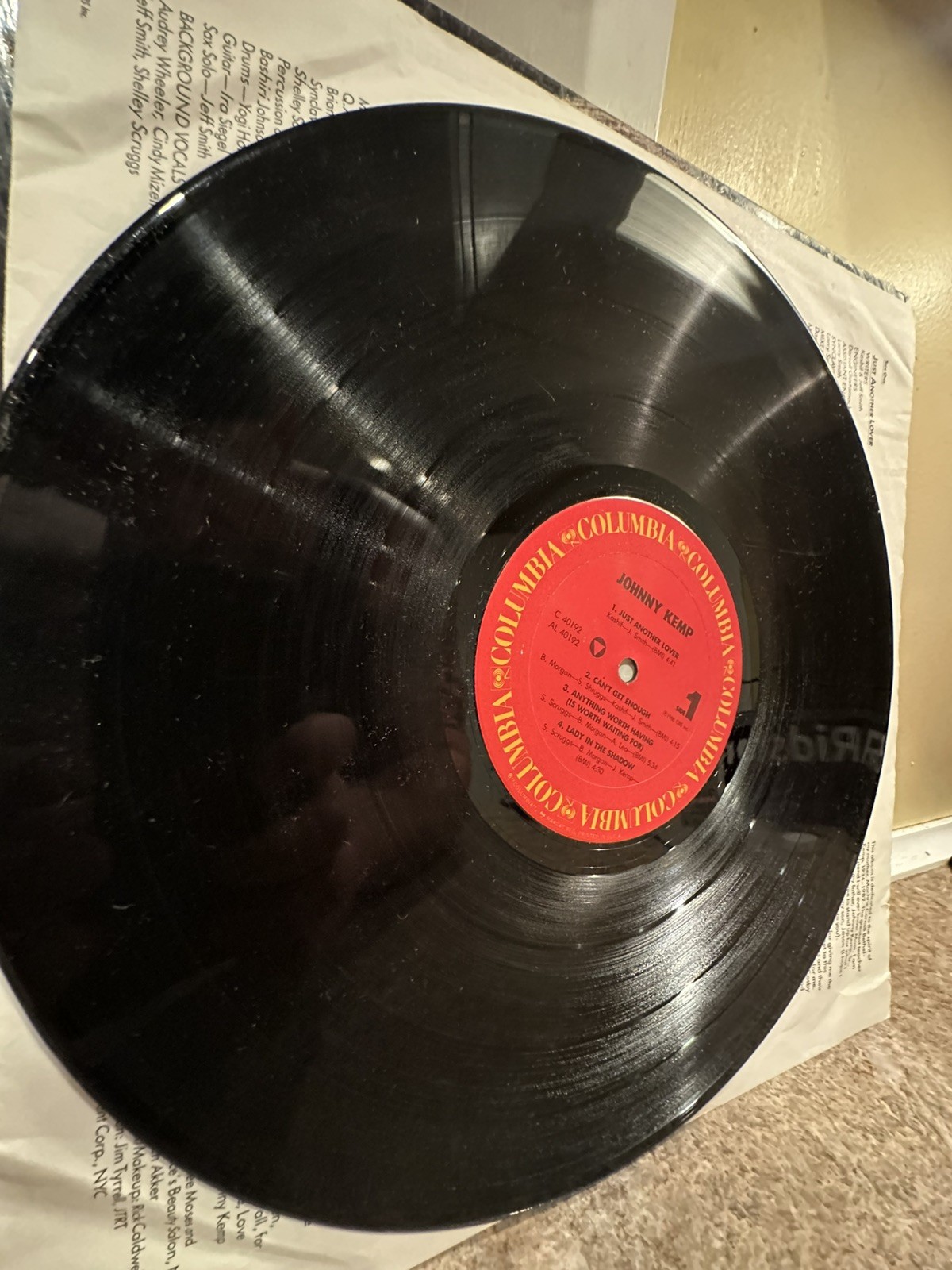 JOHNNY KEMP- Self Titled- Vinyl LP 1986 Orig Lyric Sleeve-Orig Shrink & Hype