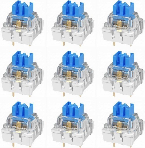 84 PCS Mechanical Keyboard Blue Switches 3 Pin Clicky 50gf Accurat Size: 84pcs