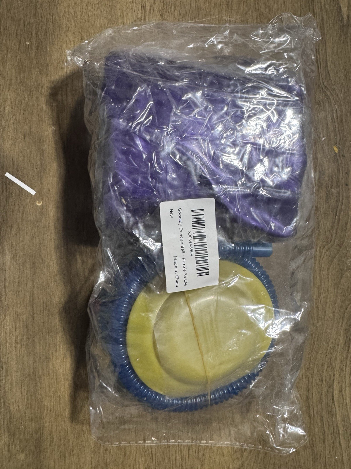 Goonidy Exercise Ball 55cm Purple New w Pump & Accessories