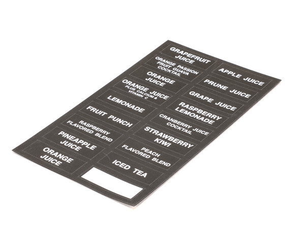 32861.0000 Bunn Decal, Flavors-Juice Dispenser Genuine OEM BU32861.0000
