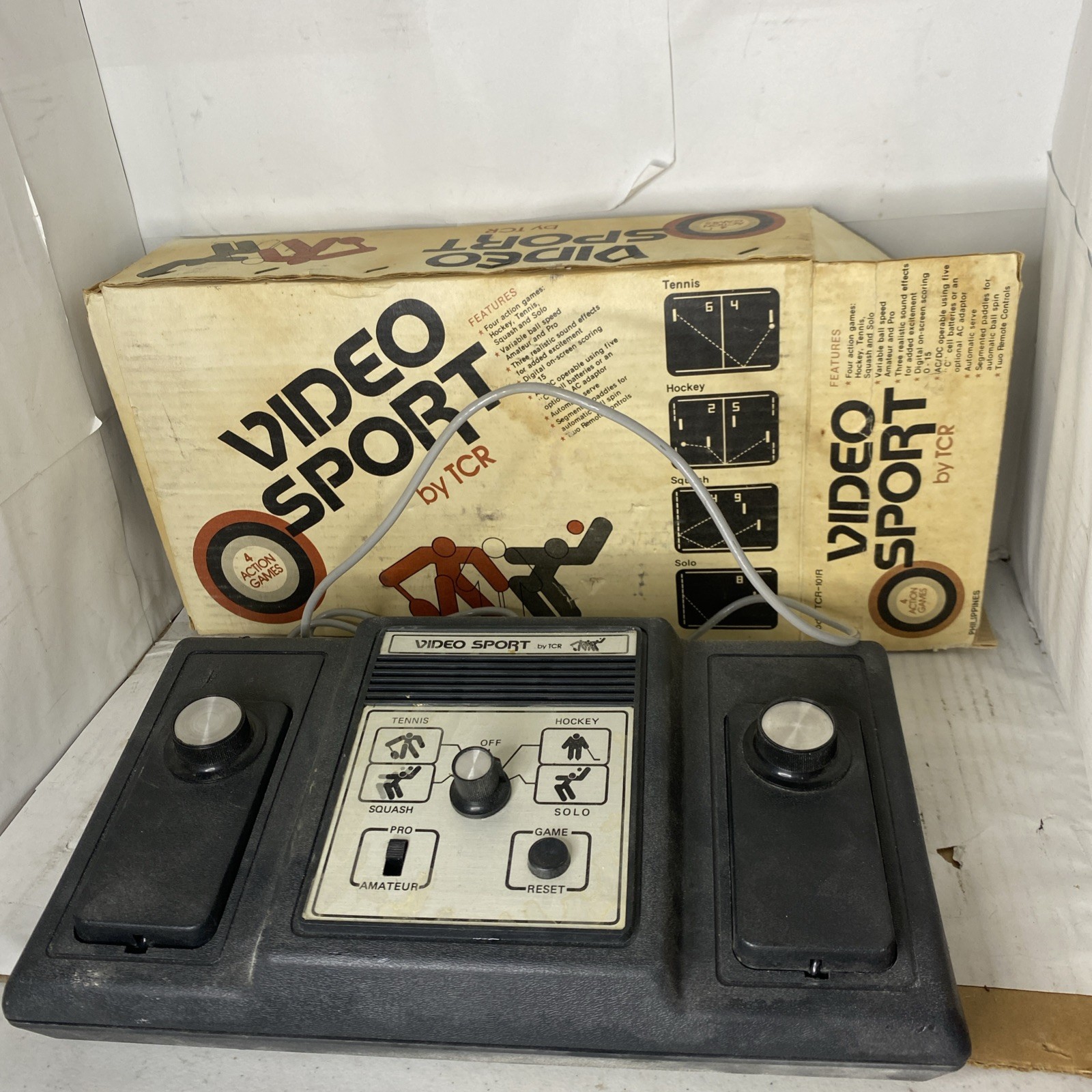 Vintage TCR Video Sport Hockey Tennis Squash For Parts Untested See Pictures
