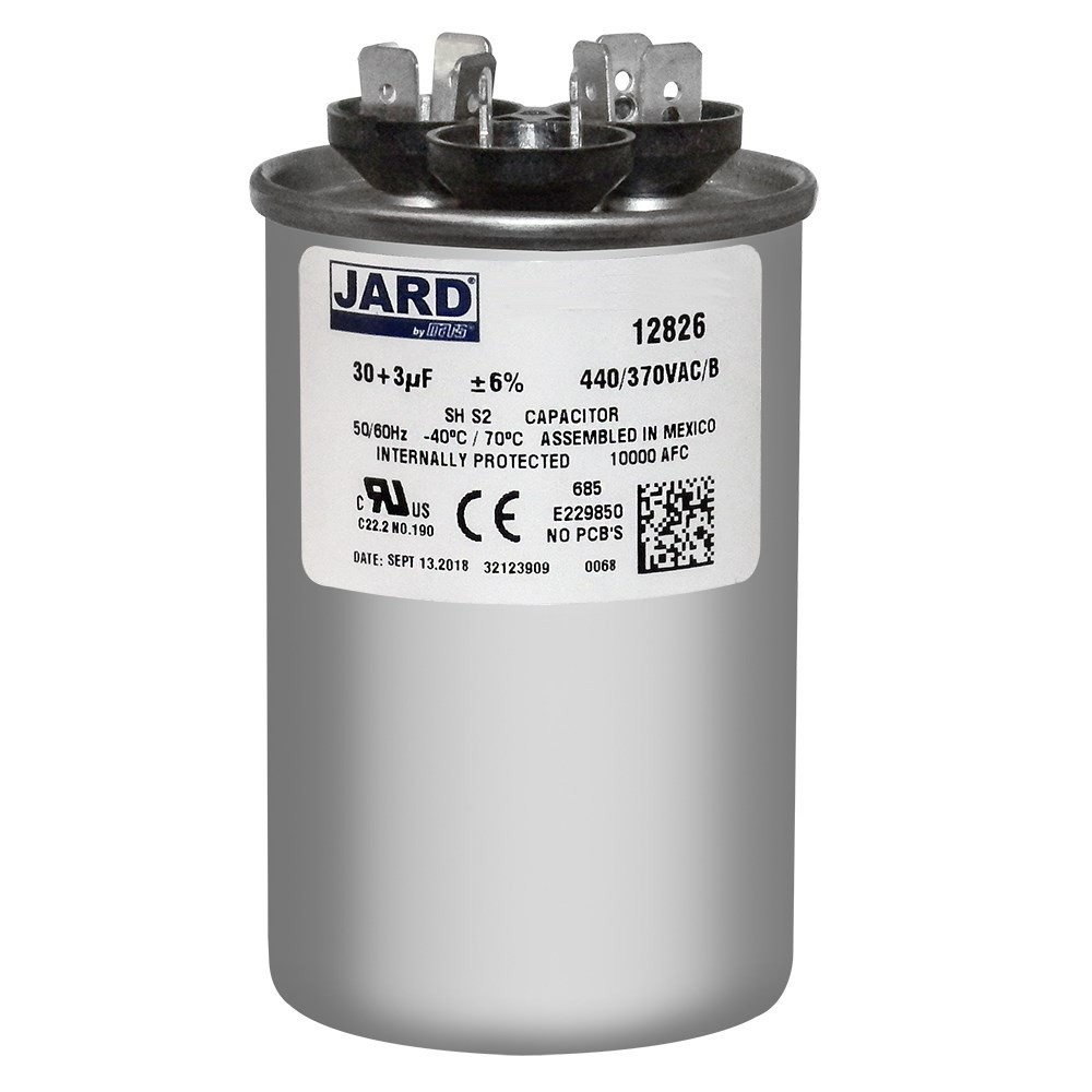 30+3 uf MFD 440 370 VAC Dual Run Capacitor # NGM 328P3003H44N31A5Z9 JARD 12826