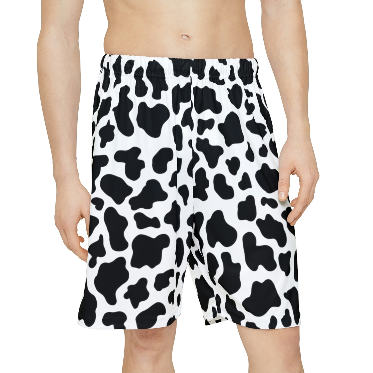 Cow Print Men’s Sports Shorts