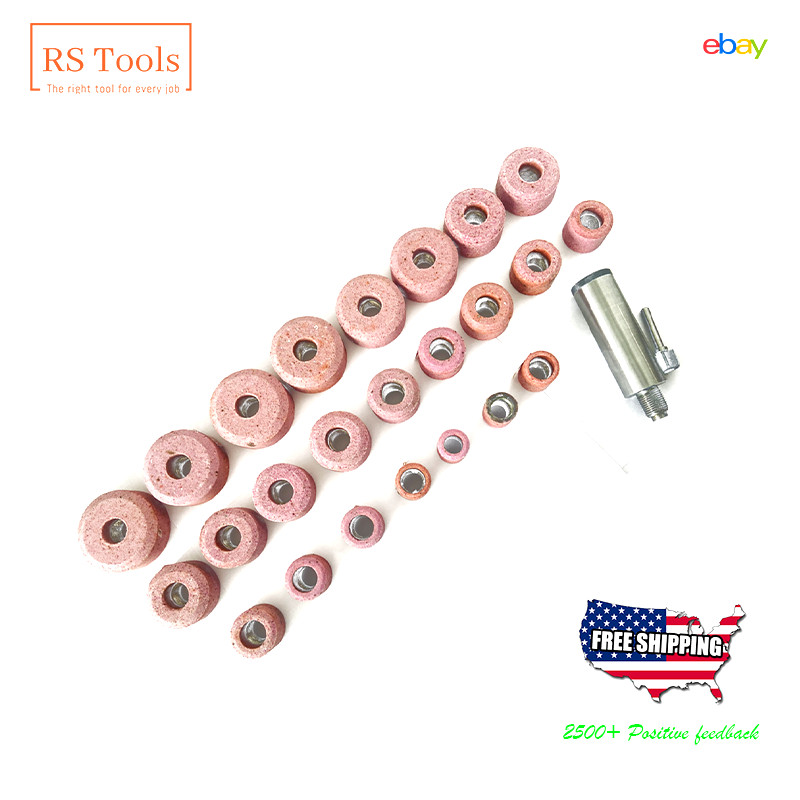 Valve Seat Grinding Stones 25pcs For Black & Decker Stones + Holder 9/16" Thread