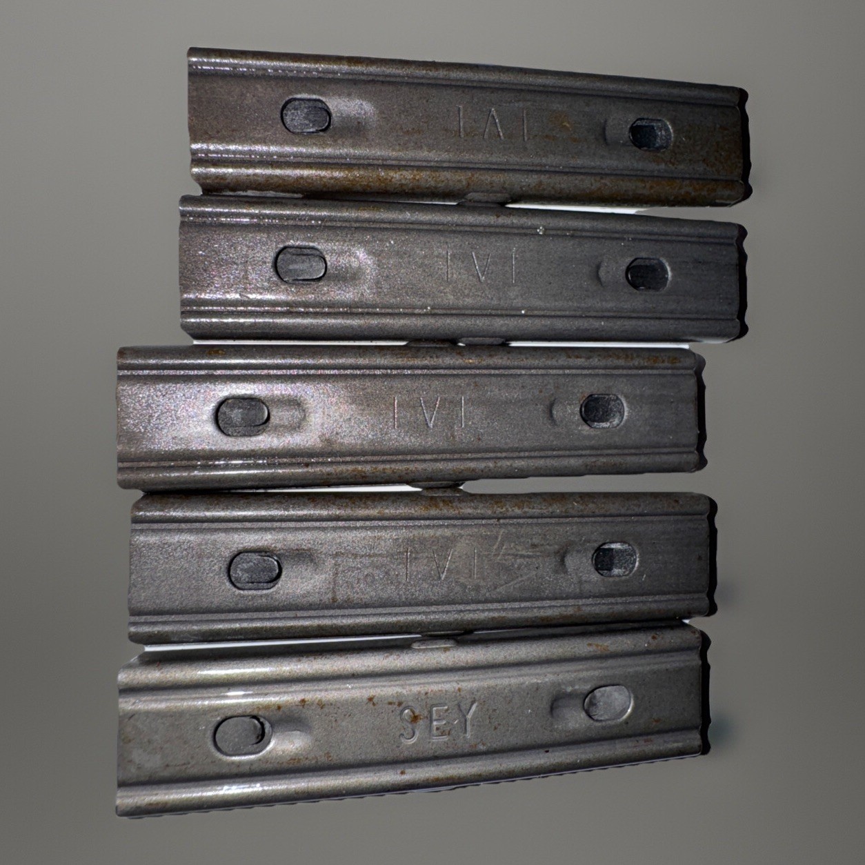 5 Piece Packs Of 308 7.62x51mm NATO Stripper Clips 5 Round Capacity.