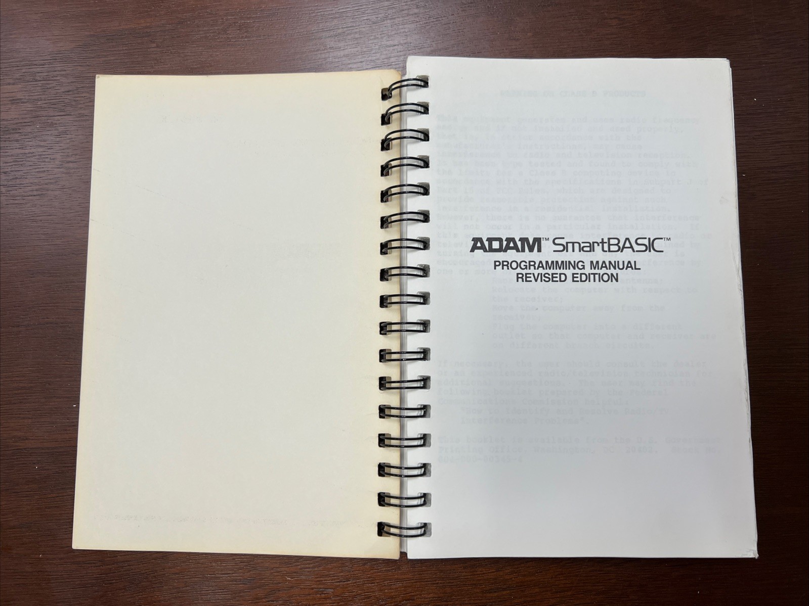 ADAM SMART BASIC PROGRAMMING WITH ADAM MANUAL