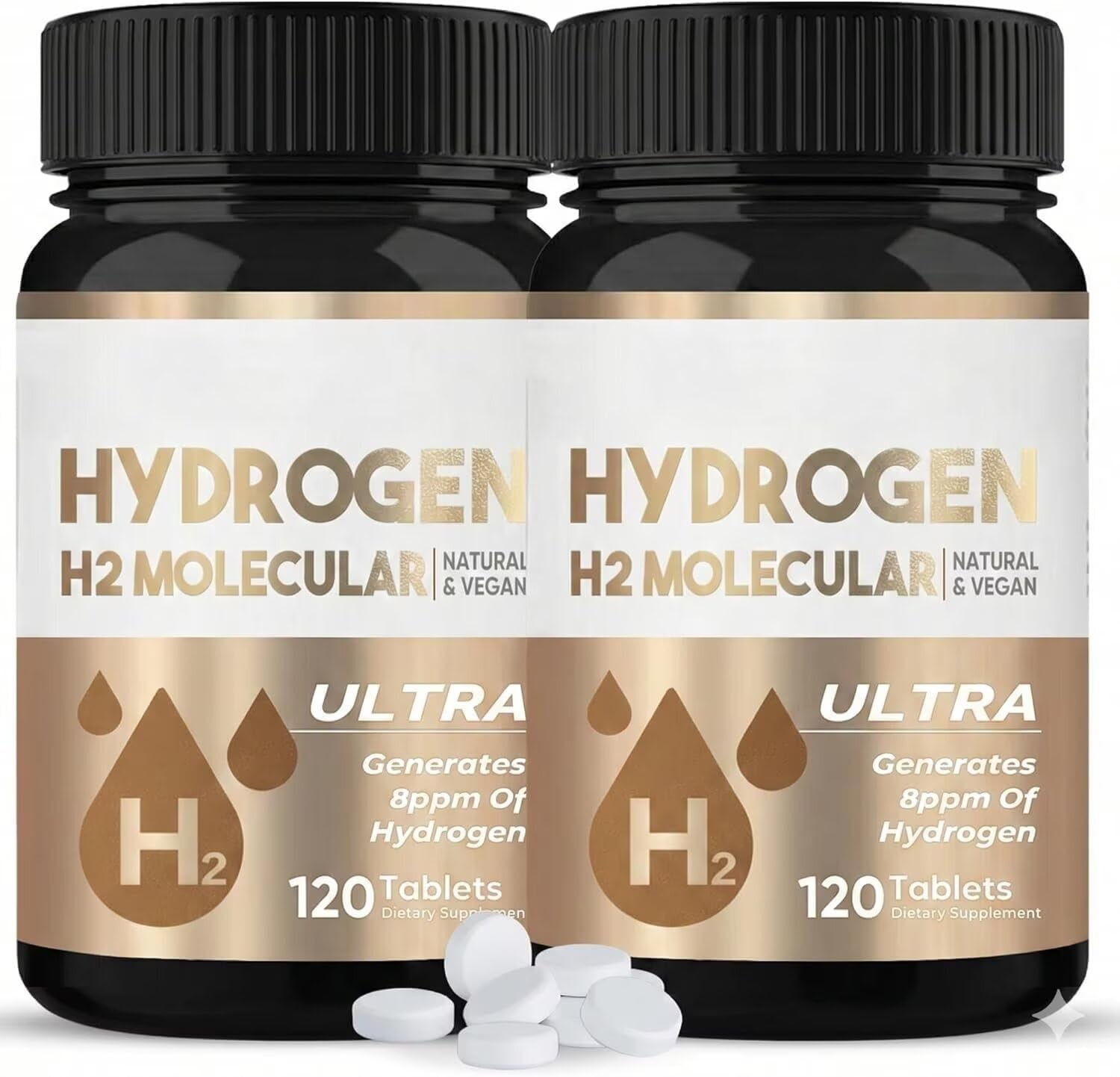 Hydrogen Water Tablets, Molecular Hydrogen Supplement  240 Tablets Total
