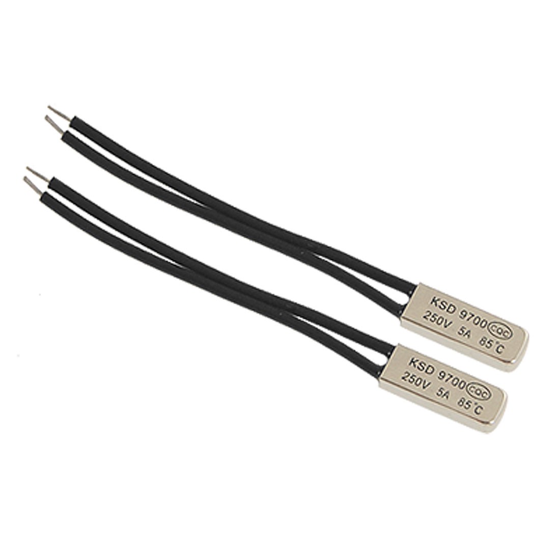 2 Pcs KSD9700 NC 85 Degree Celsius Bimetal Thermostat Temperature Switch 250V 5A