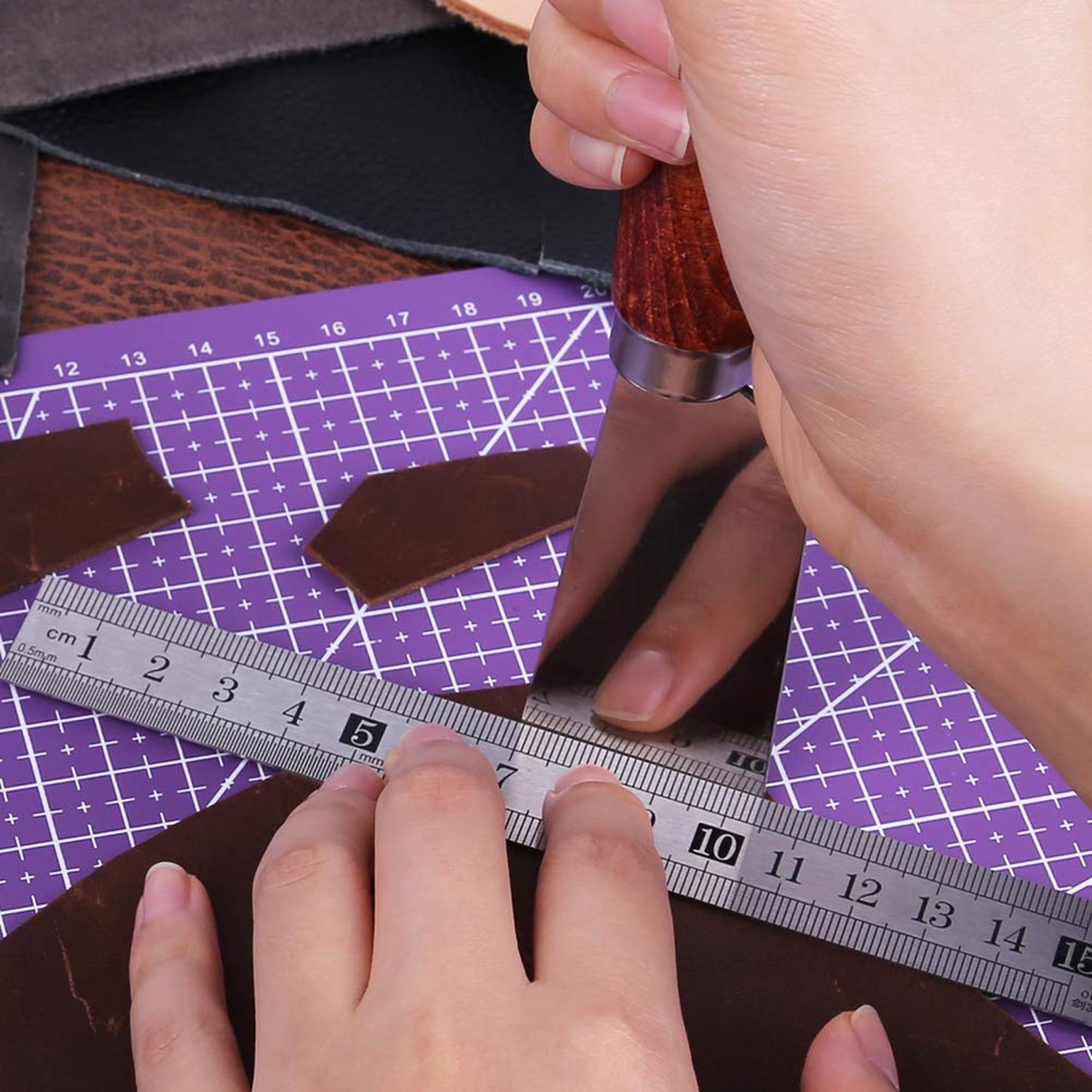A5 Self Healing Cutting Mat Double Sided, Small Cutting Mat Great for Scrapbo...