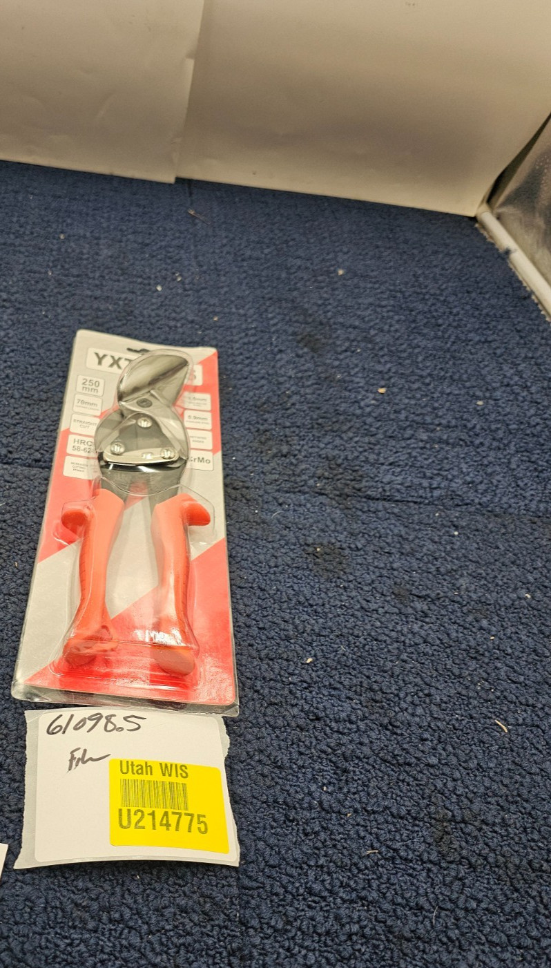 YXTOOLS Aviation Left Snips 250mm, 70mm Cutting Length Straight Cut CrMo