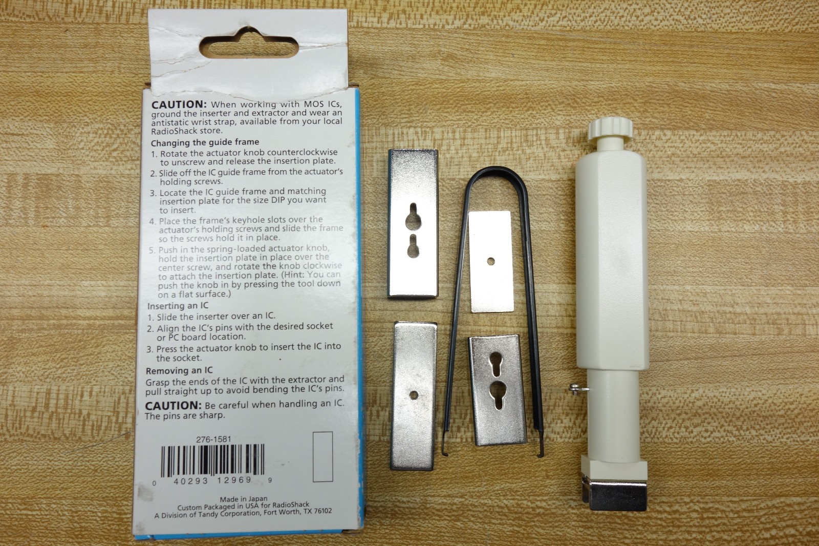 RadioShack  276-1581  IC Inserter & Extractor Set Plus Heatsink  NOS