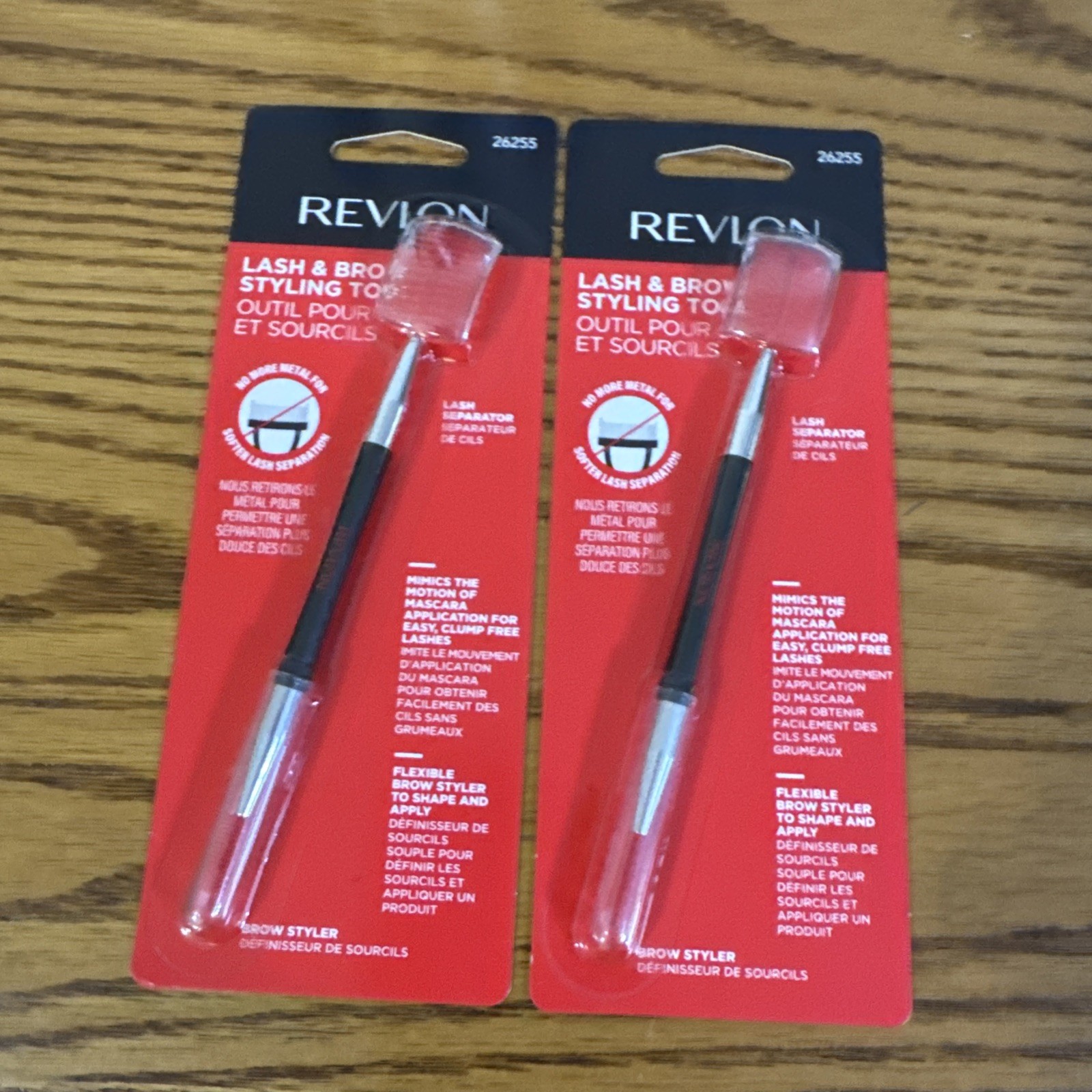 Lot of 2 Lash & Brow Styling Tool, Dual Ended Eyelash Separator &spoolie REVLON