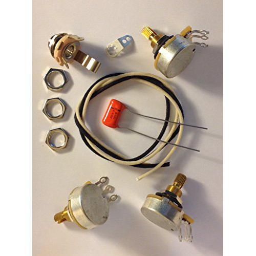 Wiring Harness Kit For J Bass 500k CTS 450G Knurled Pots .033uf 225P Orange Drop