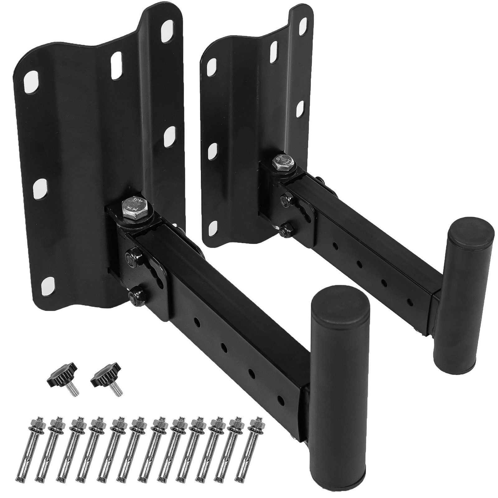 Desyeryamimi PA Speaker Mount Bracket Support up to 11.5×8.9×4.9in, Black