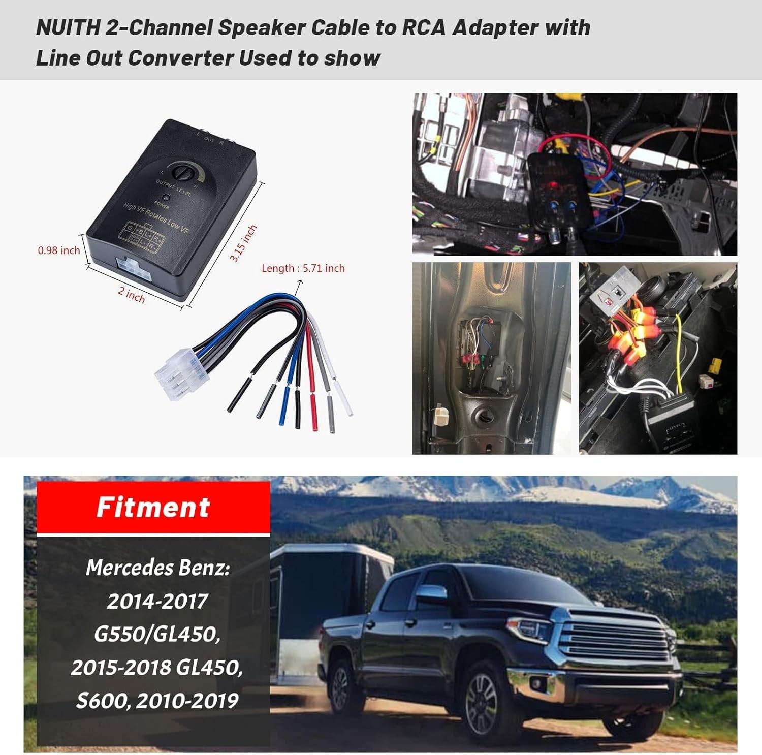 NuIth Auto-Audio-Lautsprecherkabel auf Cinch-Line-Ausgangskonverter,...