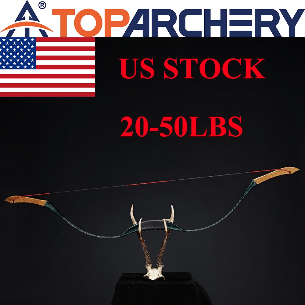 20-50lbs Archery Traditional Recurve Bow Longbow Handmade Hunting Shoot Target