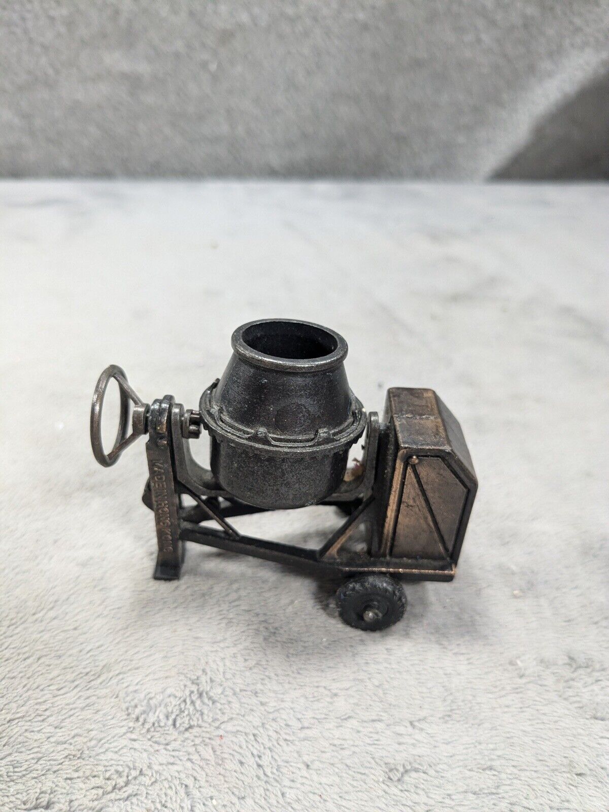Vintage Metal Die Cast Cement Mixer Pencil Sharpener 2.5” Tall