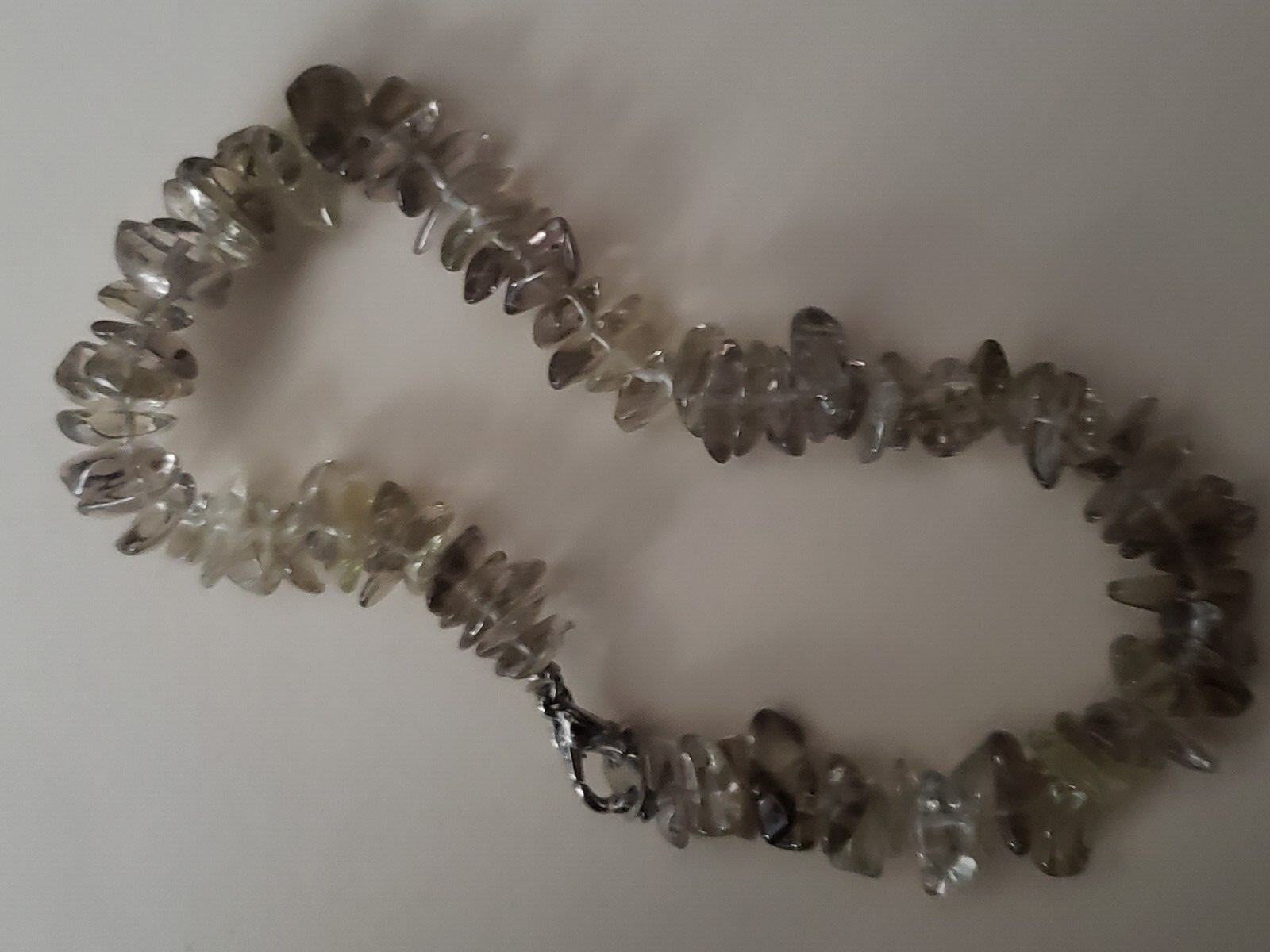 Genuine NATURAL *SMOCKY QUARTZ* STONE BRACELET, 8.5 INCHES Long, Handmade in USA