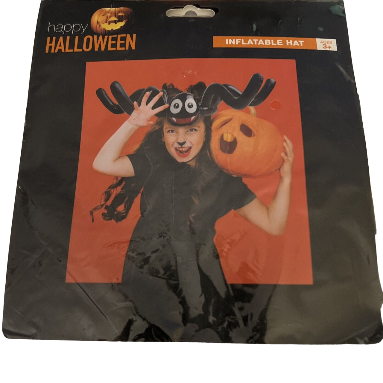Halloween Kids Spider Inflatable Hat One Size New