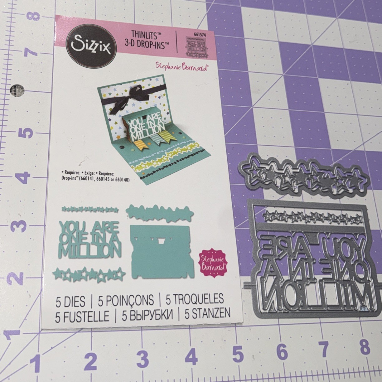 Sizzix THINLITS 3-D Drop Ins Stephanie Barnard 661574  You Are One In A Million