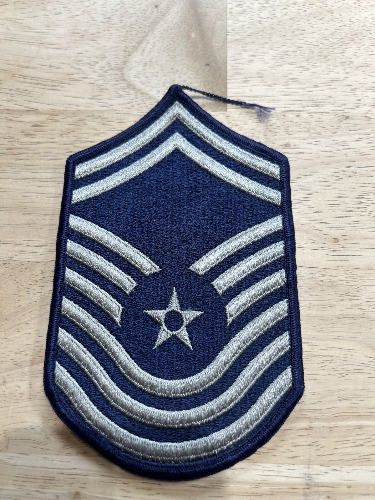 Vintage USAF / US Air Force - Chief Master Sgt. (Silver /Blue) Male Lg. (1 pc)