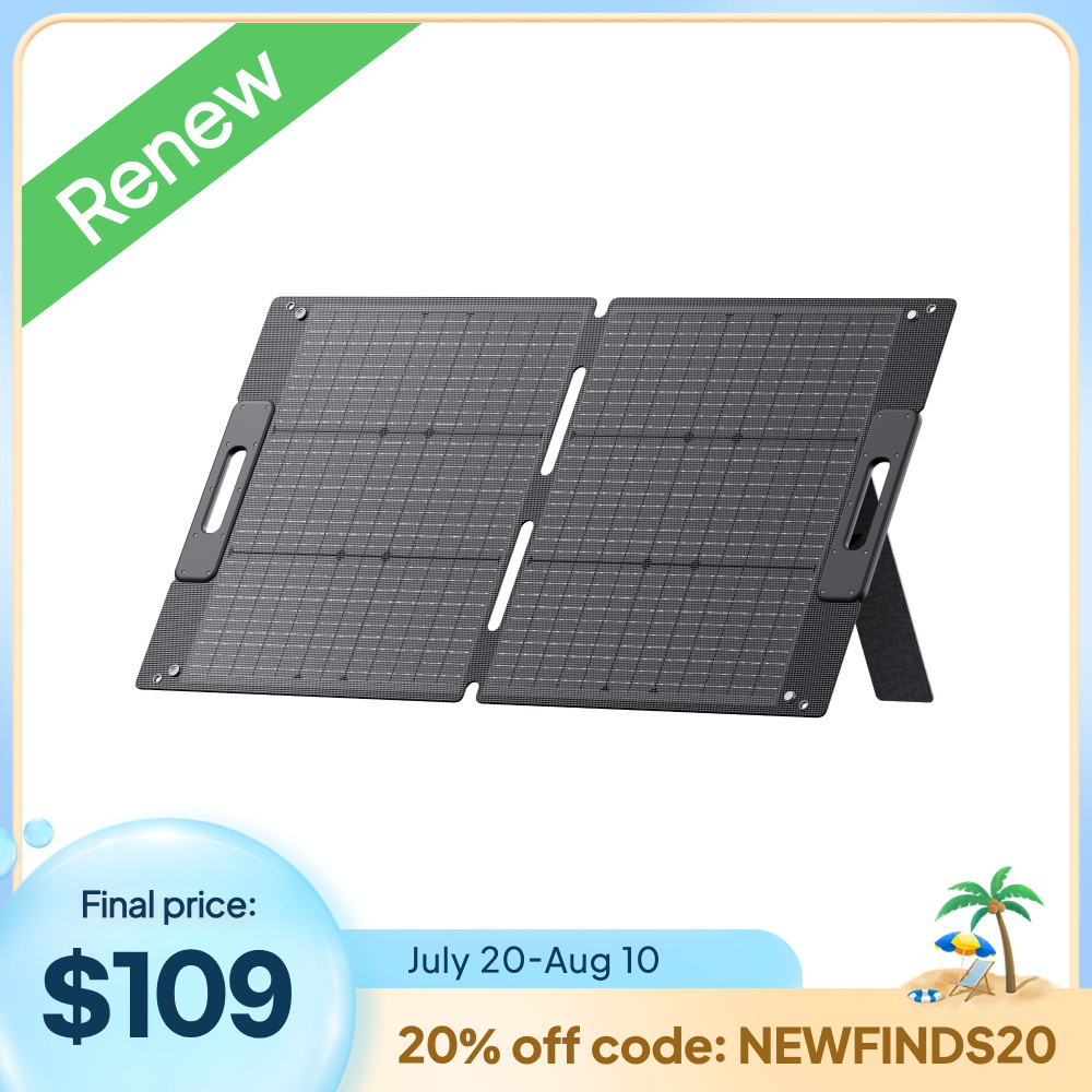 BLUETTI 100W Solar Panel Foldable Portable for Power Station for Camping Trip