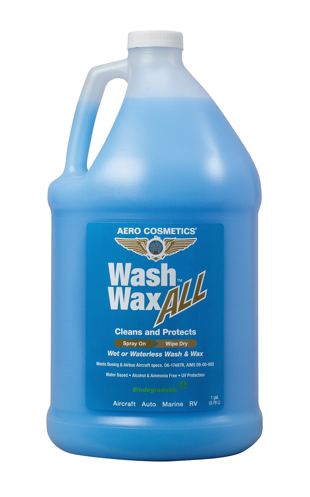 Wet or Waterless Car Wash Wax 128 Fl. oz, UV Protection. Cleans, Protects, and