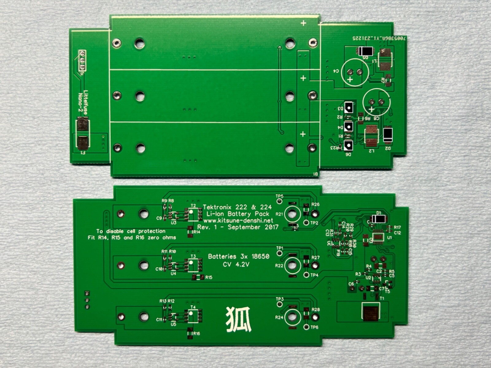 One Bare PCB for Tektronix 222/222PS/224 Battery pack
