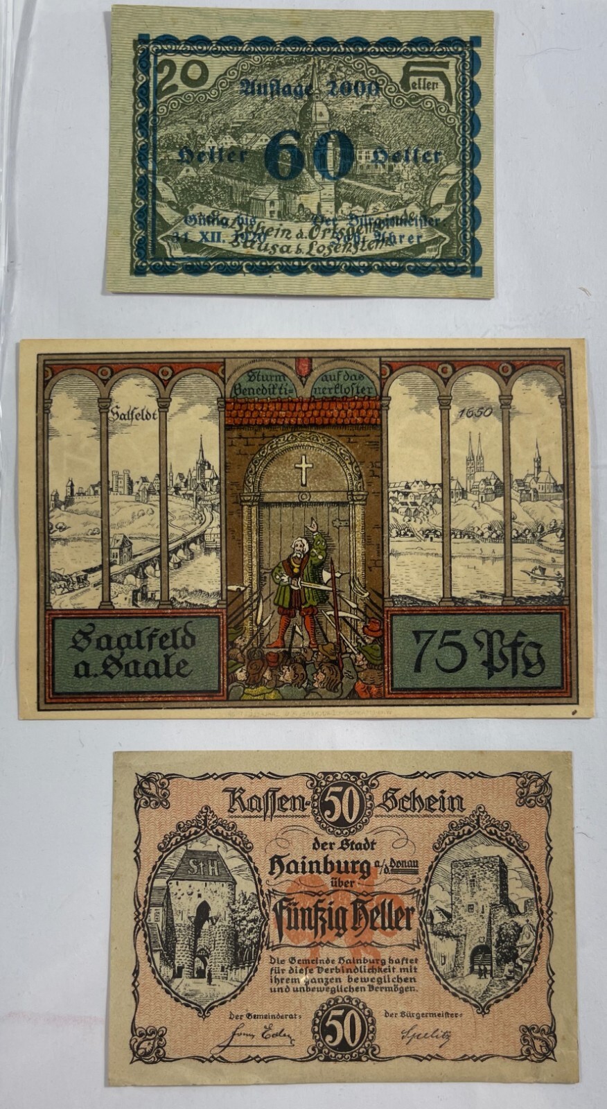 Germany+ Notgeld 9 Diff. nicer notes (#783) nice mix.