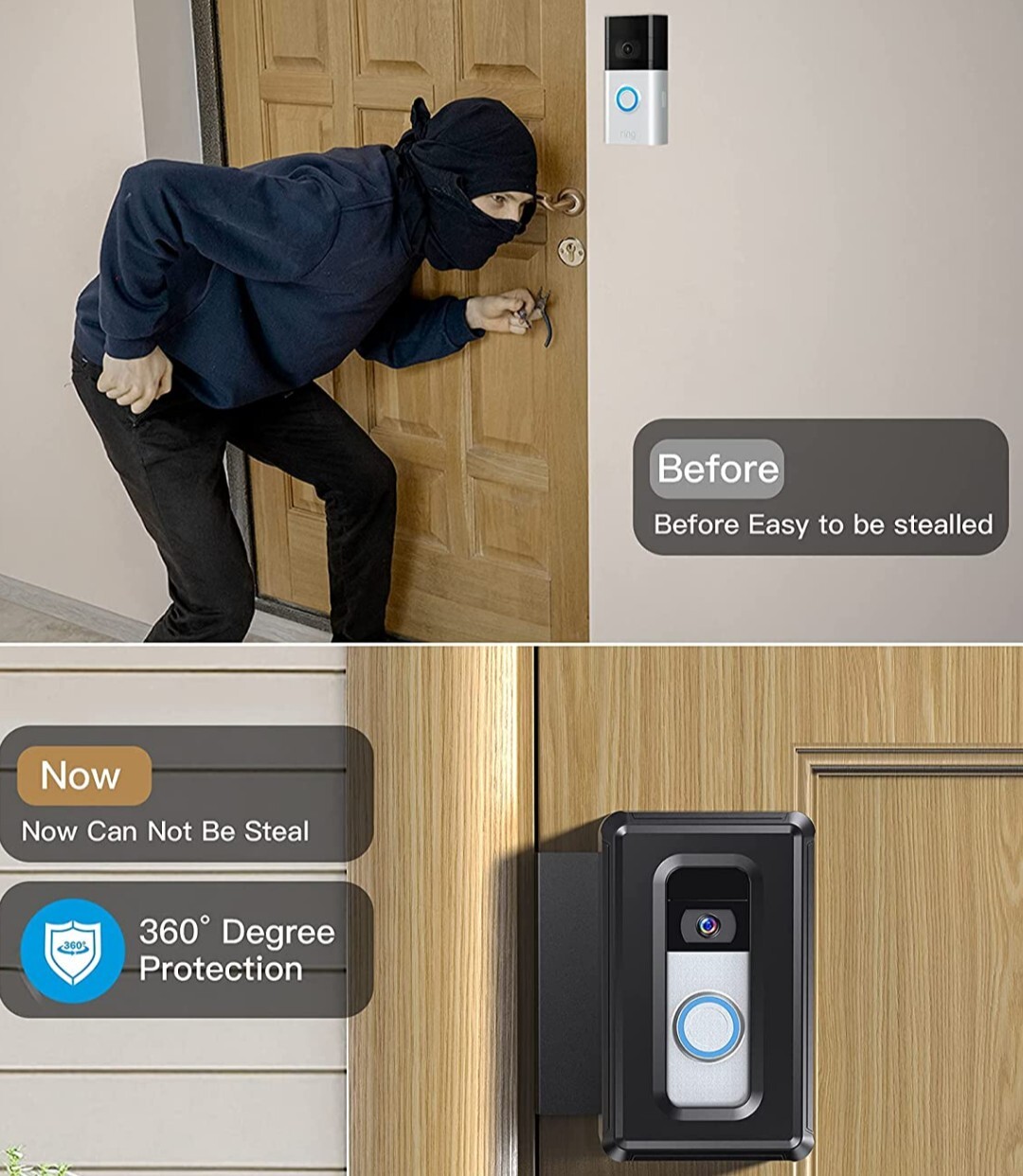 DG-Direct Anti-Theft Video Doorbell Bracket black