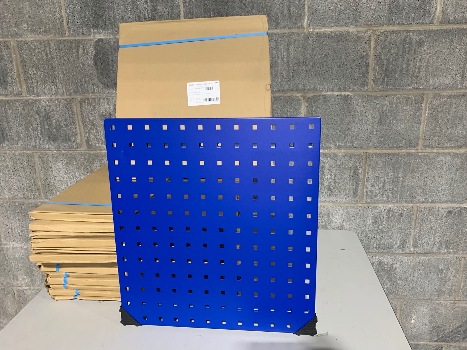One (1) Bott Steel ToolBoard Wall Display Perforated Panel 18" x 20" Blue, NOS