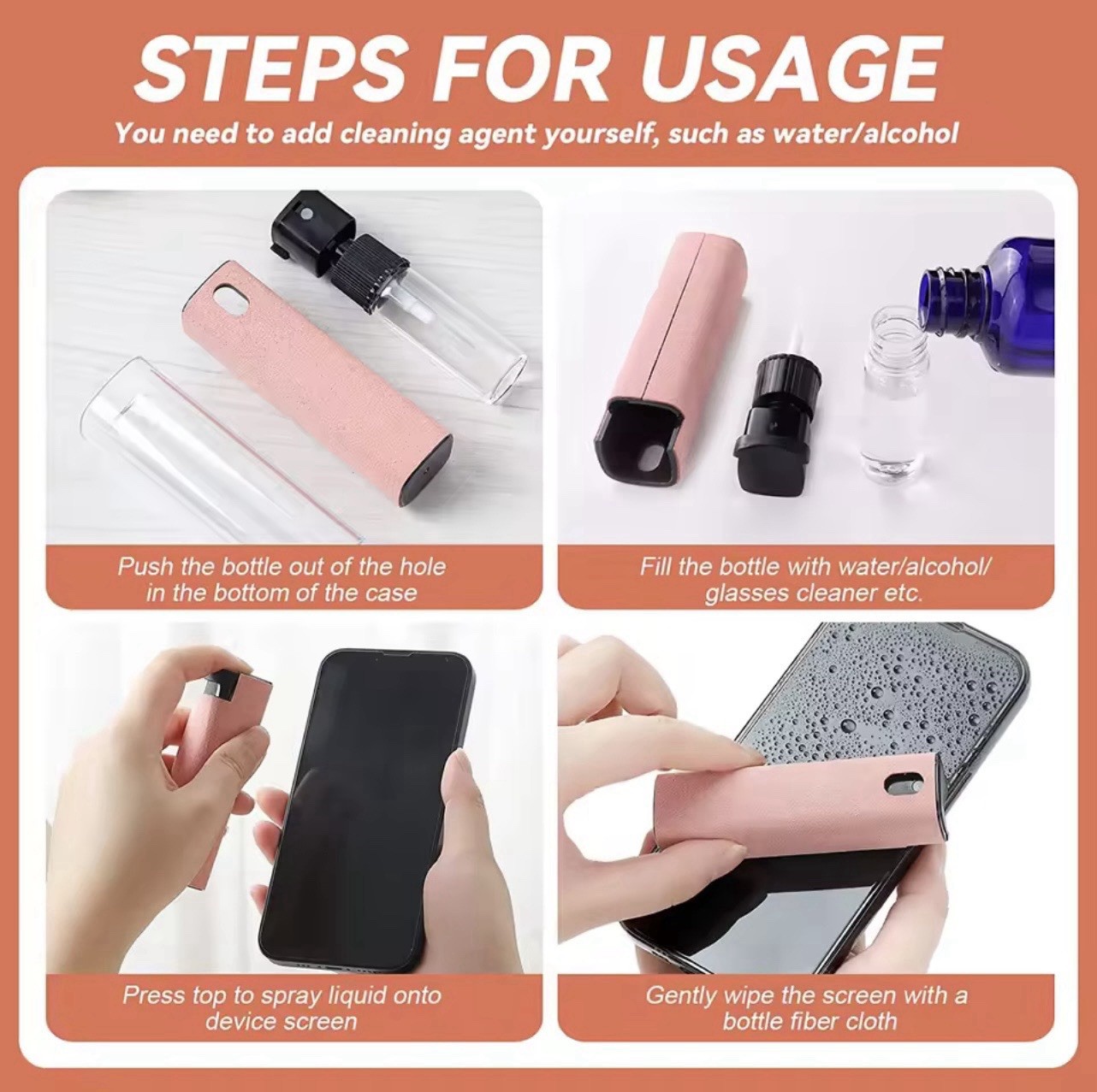 Phone Screen Cleaner Portable Screen Cleaning Tool for Smartphones, And Tablets.